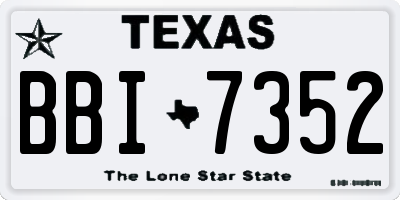 TX license plate BBI7352