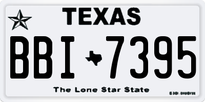 TX license plate BBI7395