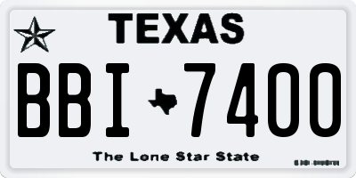 TX license plate BBI7400