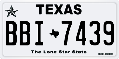 TX license plate BBI7439