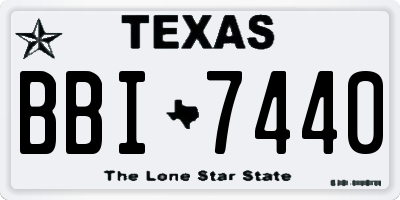TX license plate BBI7440