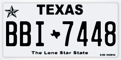 TX license plate BBI7448