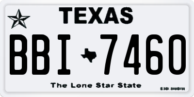 TX license plate BBI7460