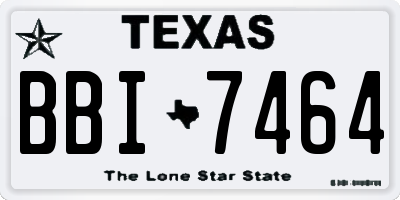 TX license plate BBI7464