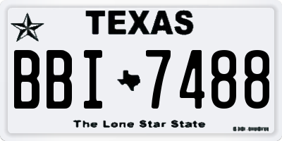 TX license plate BBI7488