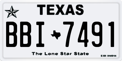 TX license plate BBI7491