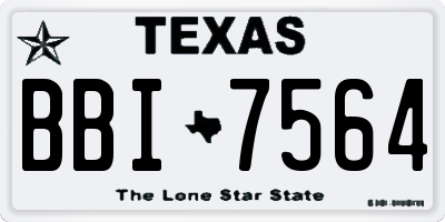 TX license plate BBI7564