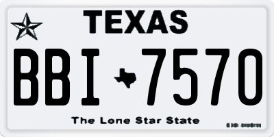 TX license plate BBI7570