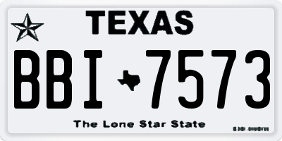 TX license plate BBI7573