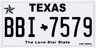 TX license plate BBI7579