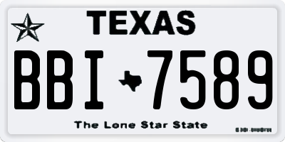 TX license plate BBI7589