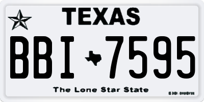 TX license plate BBI7595