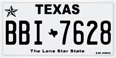 TX license plate BBI7628