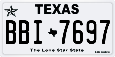 TX license plate BBI7697