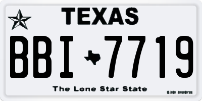 TX license plate BBI7719