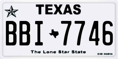 TX license plate BBI7746