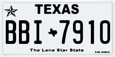 TX license plate BBI7910