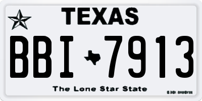 TX license plate BBI7913
