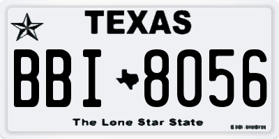TX license plate BBI8056