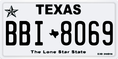 TX license plate BBI8069