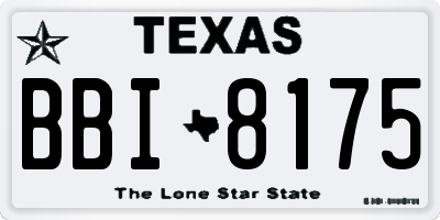 TX license plate BBI8175