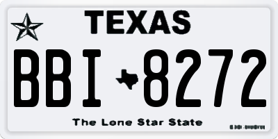 TX license plate BBI8272