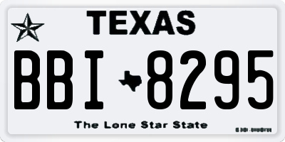 TX license plate BBI8295