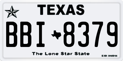 TX license plate BBI8379