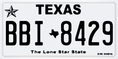 TX license plate BBI8429