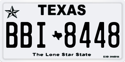 TX license plate BBI8448