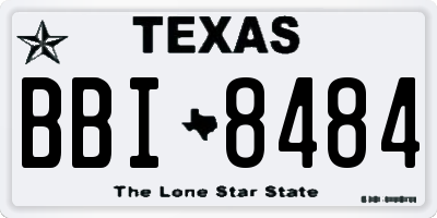 TX license plate BBI8484