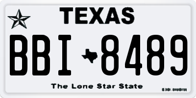 TX license plate BBI8489