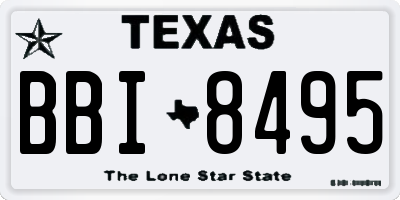 TX license plate BBI8495