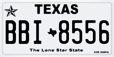 TX license plate BBI8556
