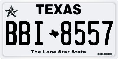TX license plate BBI8557