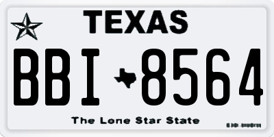 TX license plate BBI8564