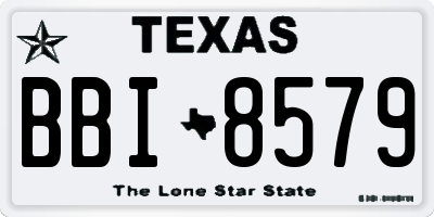 TX license plate BBI8579