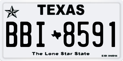 TX license plate BBI8591