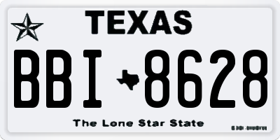 TX license plate BBI8628