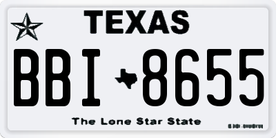 TX license plate BBI8655