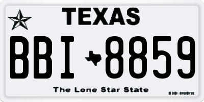 TX license plate BBI8859