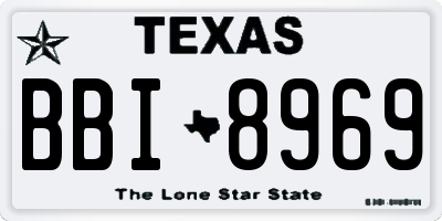 TX license plate BBI8969