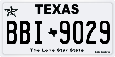 TX license plate BBI9029