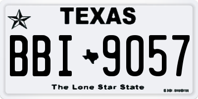 TX license plate BBI9057