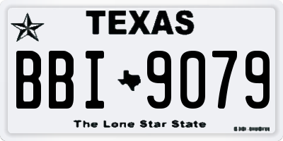 TX license plate BBI9079
