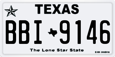 TX license plate BBI9146