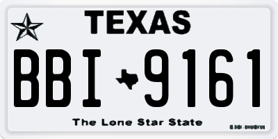 TX license plate BBI9161