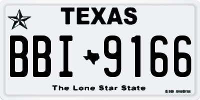 TX license plate BBI9166