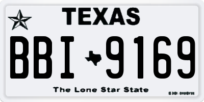 TX license plate BBI9169