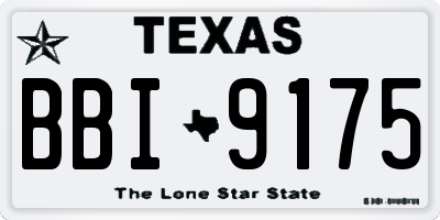 TX license plate BBI9175